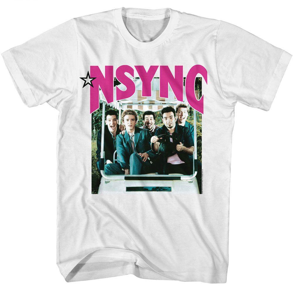 NSYNC - 2000 Live In Concert - White Front Print Short Sleeve Adult T-Shirt