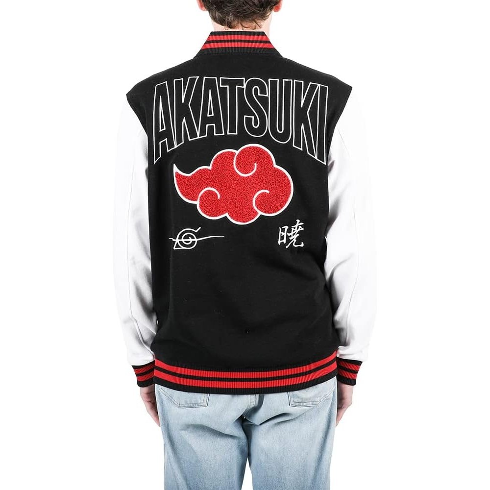 Naruto Shippuden Akatsuki Clan Symbol Men's Letterman Jacket