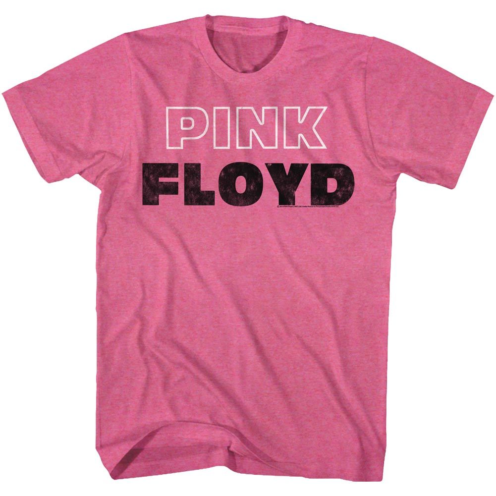 Pink Floyd - White Outline - Short Sleeve - Heather - Adult - T-Shirt