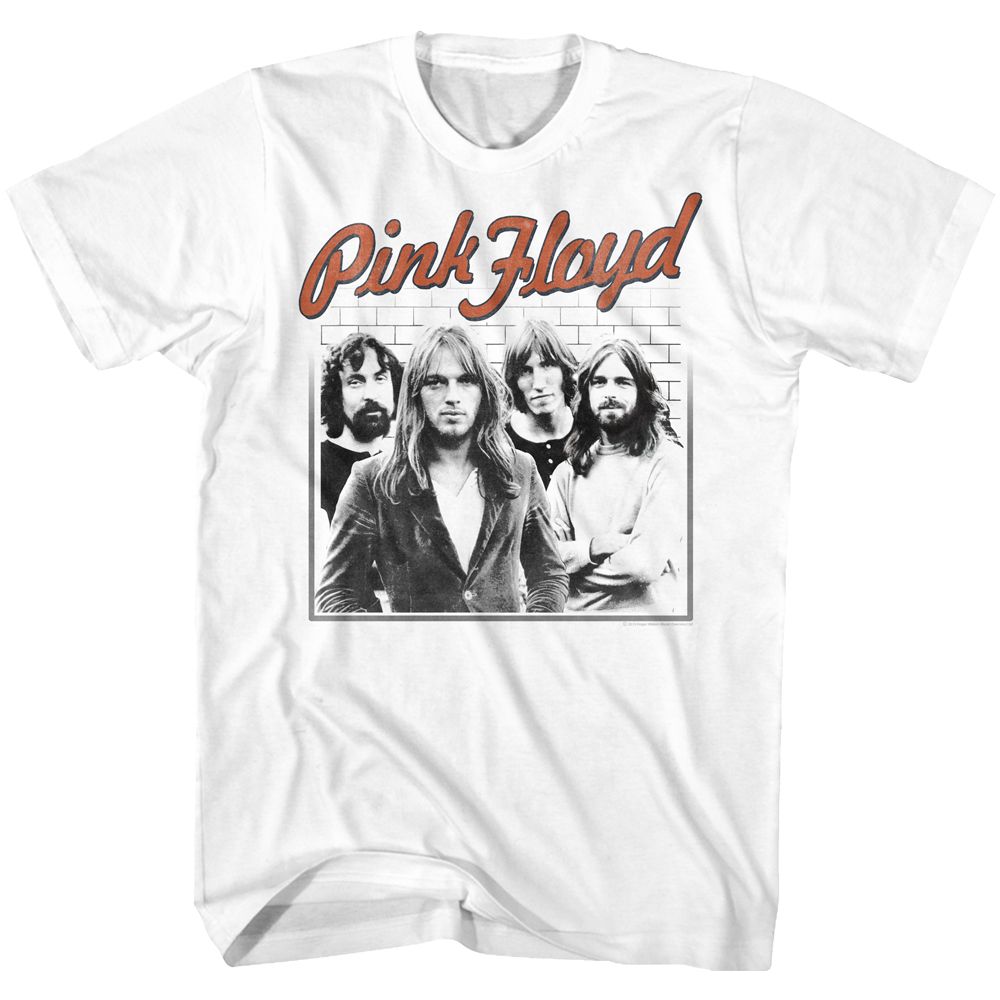 Pink Floyd - Black & White Group Photo - Short Sleeve - Adult - T-Shirt