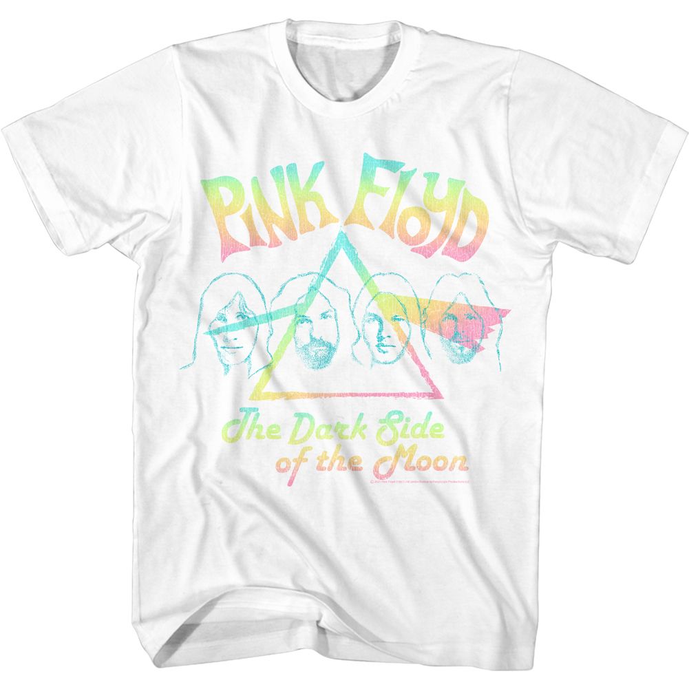 Pink Floyd - Pastel Rainbow - Short Sleeve - Adult - T-Shirt