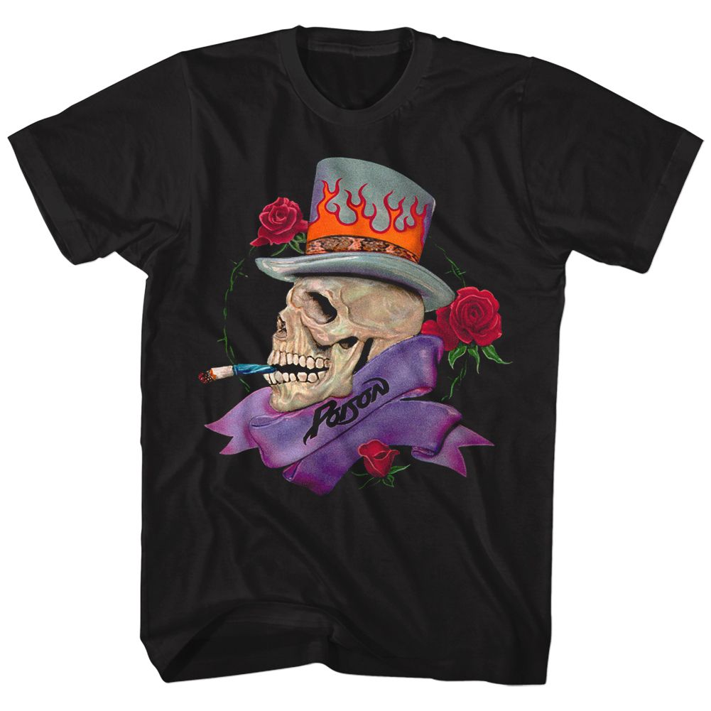 Poison - Skull Smokin Poison - Short Sleeve - Adult - T-Shirt