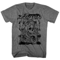 Poison - Skull Snake Lightning - Short Sleeve - Heather - Adult - T-Shirt