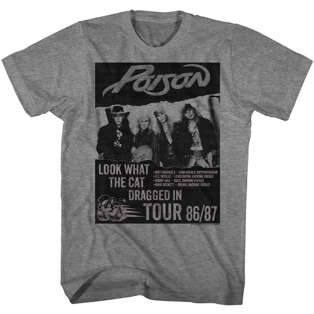 Poison - Look What Tour - Short Sleeve - Heather - Adult - T-Shirt