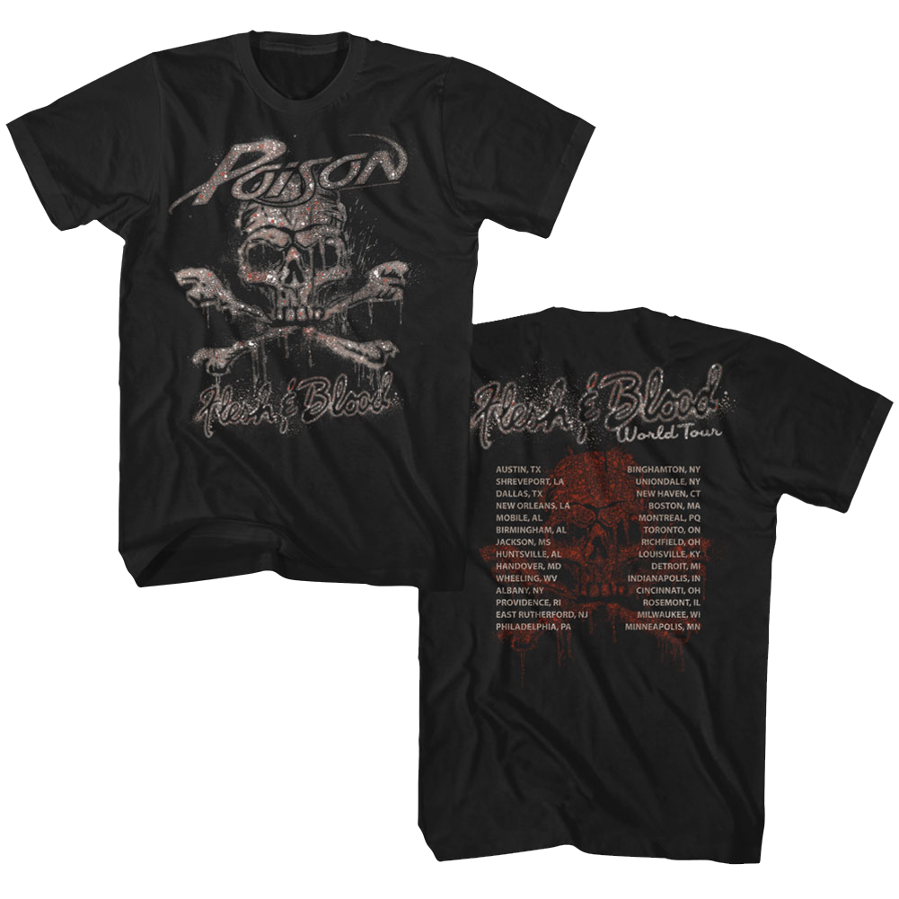 Poison - Flesh & Blood World Tour - Short Sleeve - Adult - T-Shirt