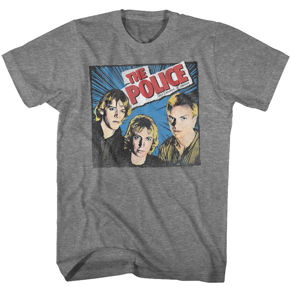 The Police - Comic-Ish - Short Sleeve - Heather - Adult - T-Shirt