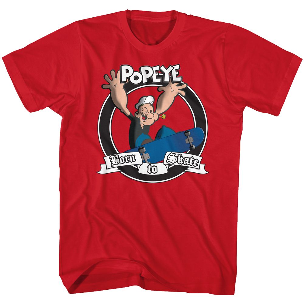 Popeye - Born To Skate - Short Sleeve - Adult - T-Shirt