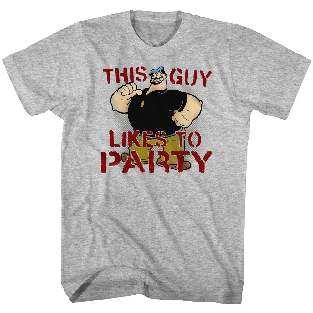 Popeye - Partee - Short Sleeve - Heather - Adult - T-Shirt