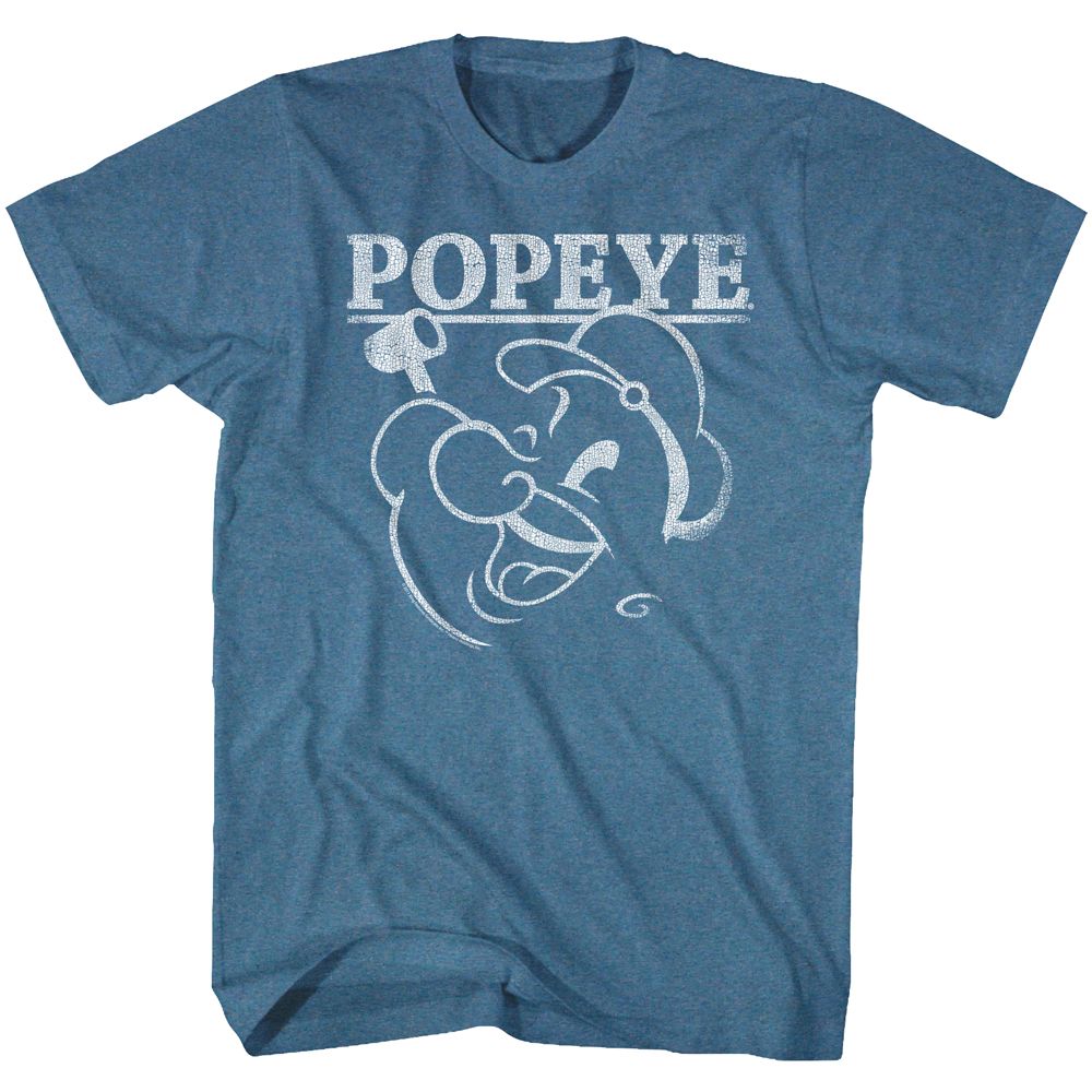 Popeye - Outline - Short Sleeve - Heather - Adult - T-Shirt