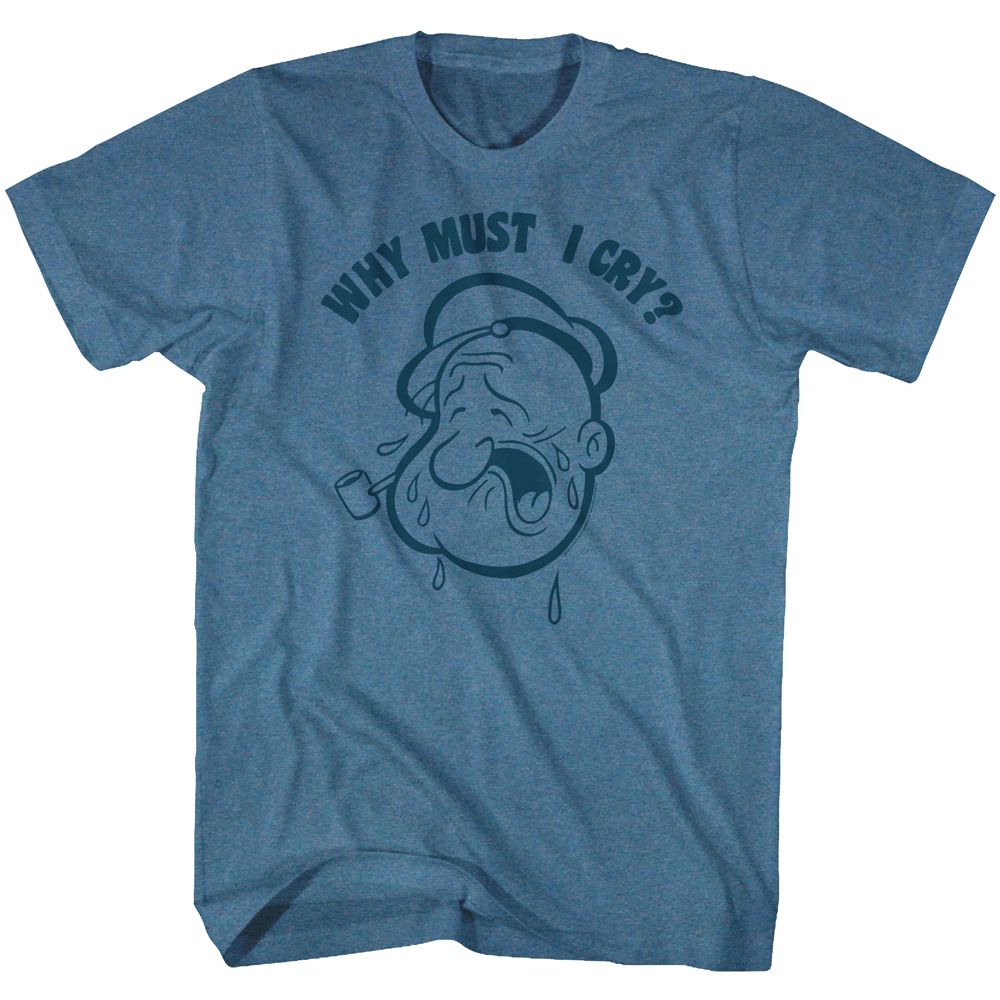 Popeye - Why Must I Cry - Short Sleeve - Heather - Adult - T-Shirt