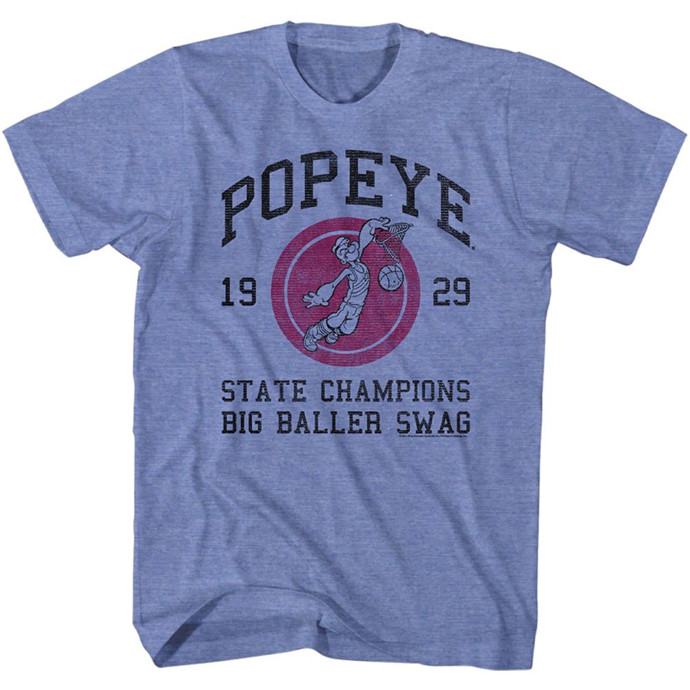 Popeye - Big Baller Swing - Short Sleeve - Heather - Adult - T-Shirt