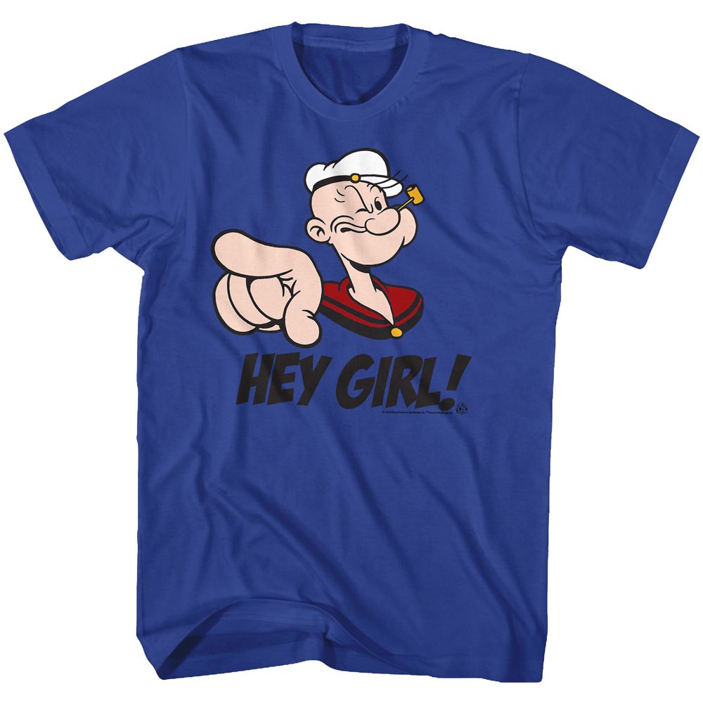 Popeye - Hey Girl - Short Sleeve - Adult - T-Shirt