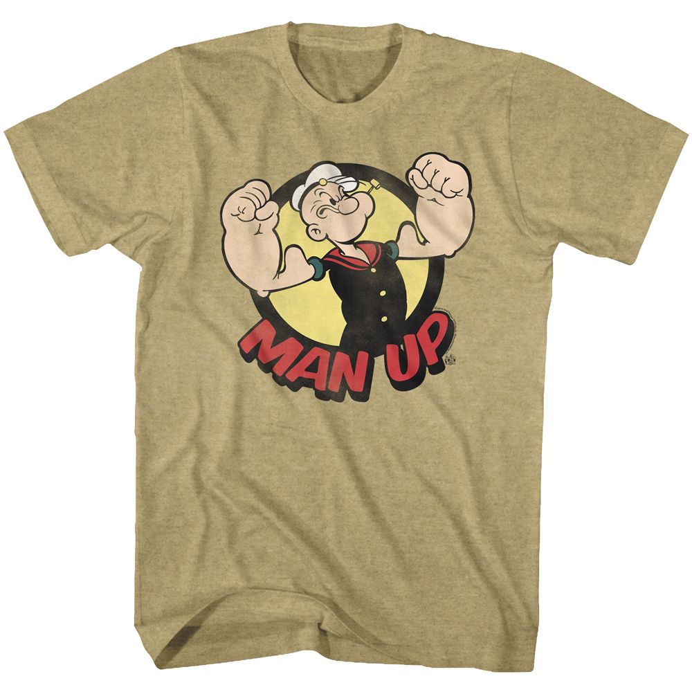 Popeye - Man Up - Short Sleeve - Heather - Adult - T-Shirt