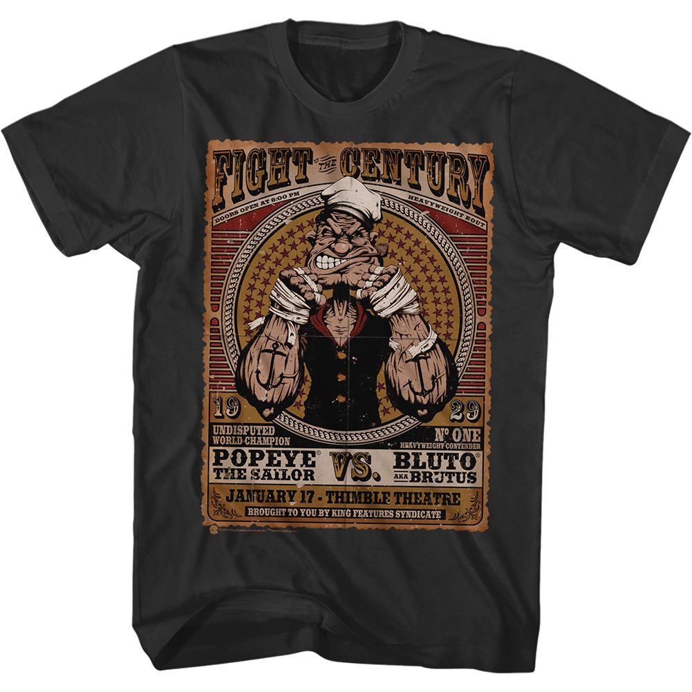 Popeye - Fight Of The Century - Short Sleeve - Adult - T-Shirt