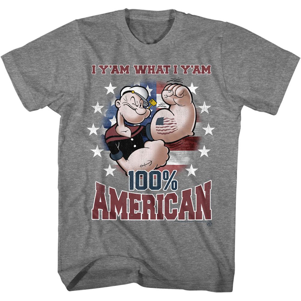 Popeye - Yam American - Short Sleeve - Heather - Adult - T-Shirt