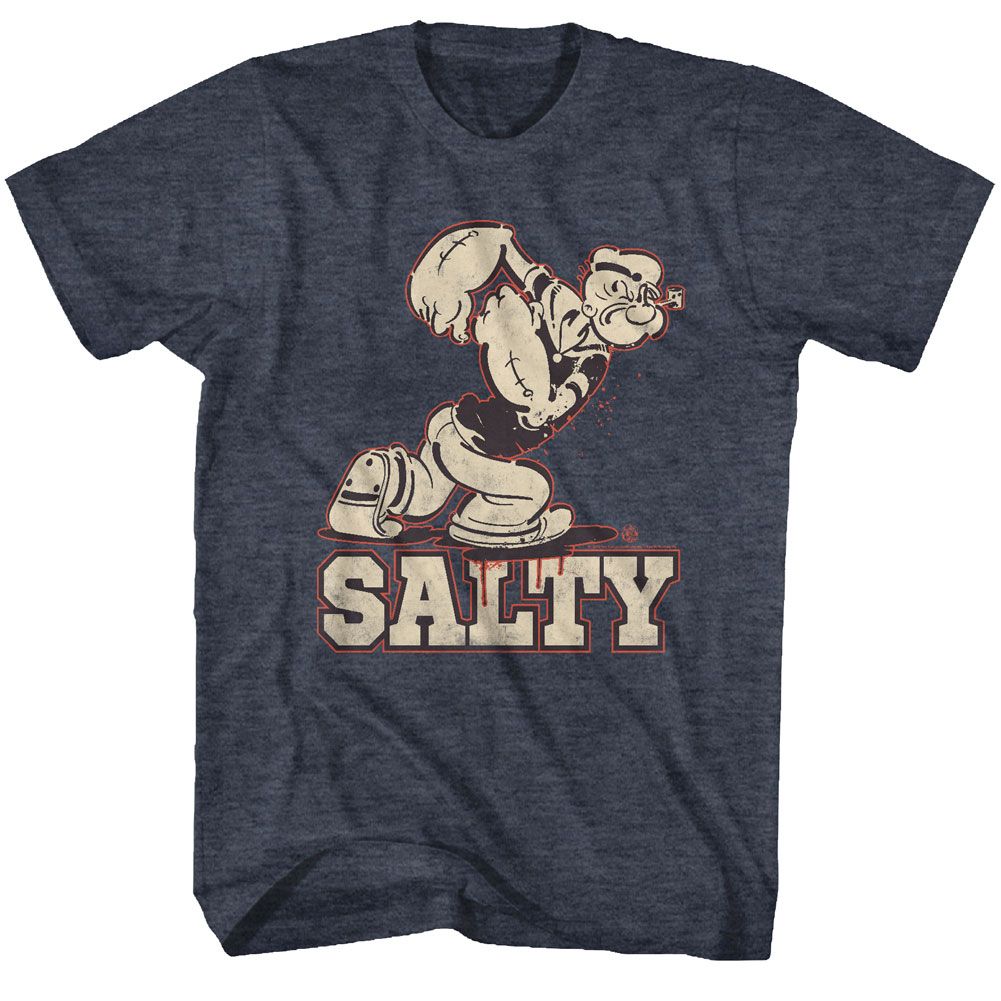 Popeye - Salty - Short Sleeve - Heather - Adult - T-Shirt