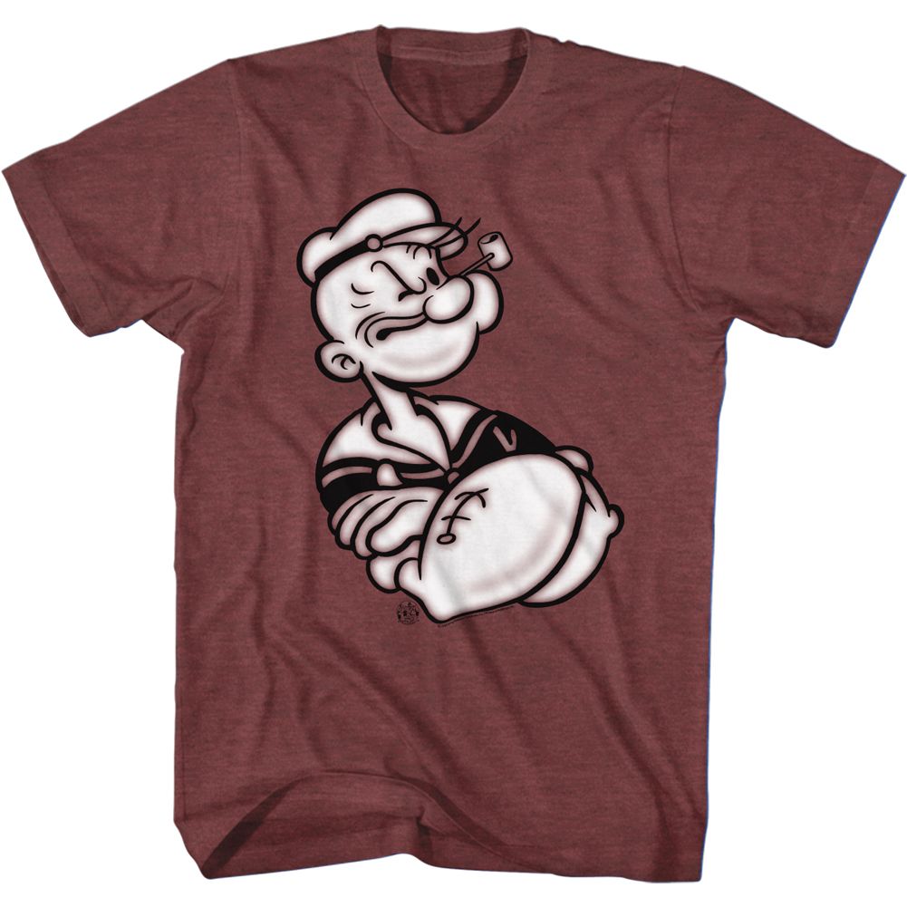 Popeye - Arms Crossed - Short Sleeve - Heather - Adult - T-Shirt
