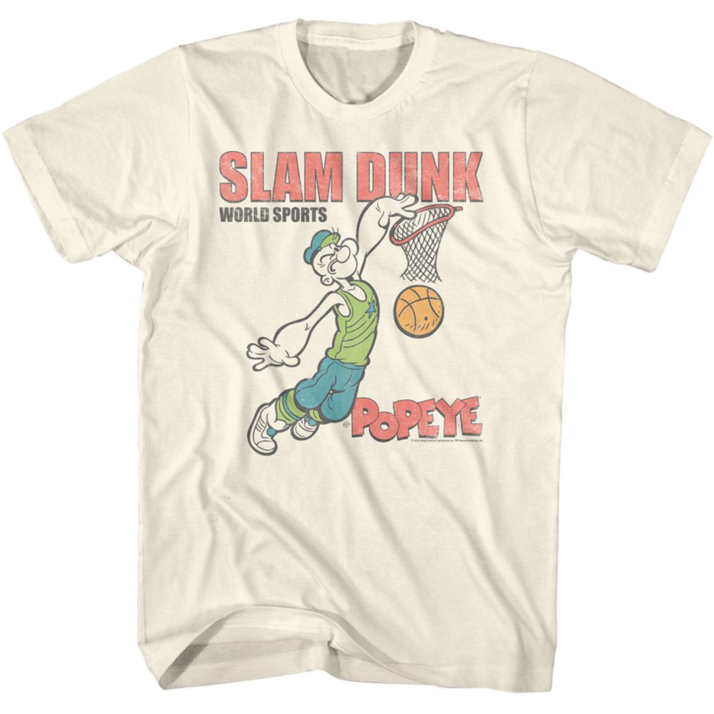 Popeye - Slam Dunk - Short Sleeve - Adult - T-Shirt