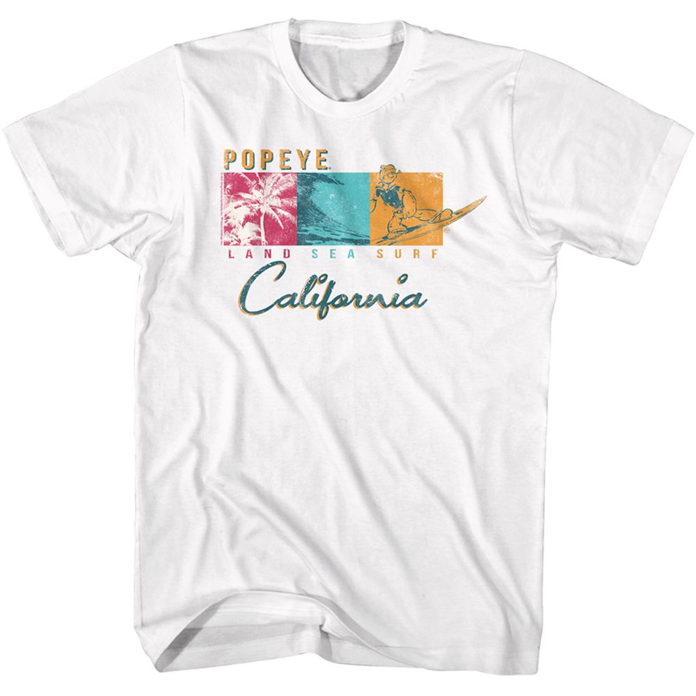 Popeye - Land Sea Surf - Short Sleeve - Adult - T-Shirt