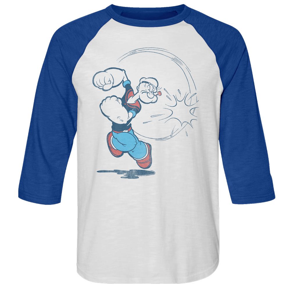 Popeye - Vintage - 3/4 Sleeve - Adult - Raglan Shirt