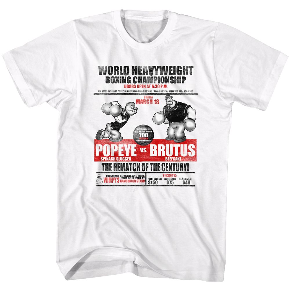 Popeye - Vs. Brutus - Short Sleeve - Adult - T-Shirt