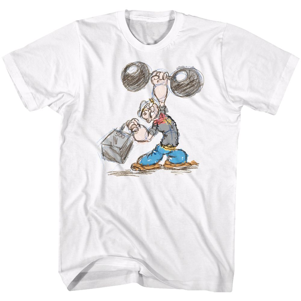 Popeye - Sketch - Short Sleeve - Adult - T-Shirt