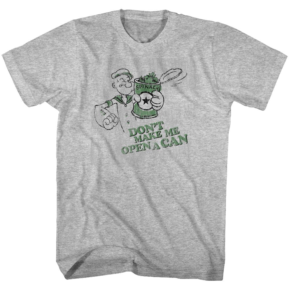 Popeye - Open A Can - Short Sleeve - Heather - Adult - T-Shirt