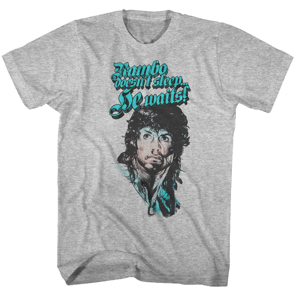 Rambo - Rain On Your Face - Short Sleeve - Heather - Adult - T-Shirt