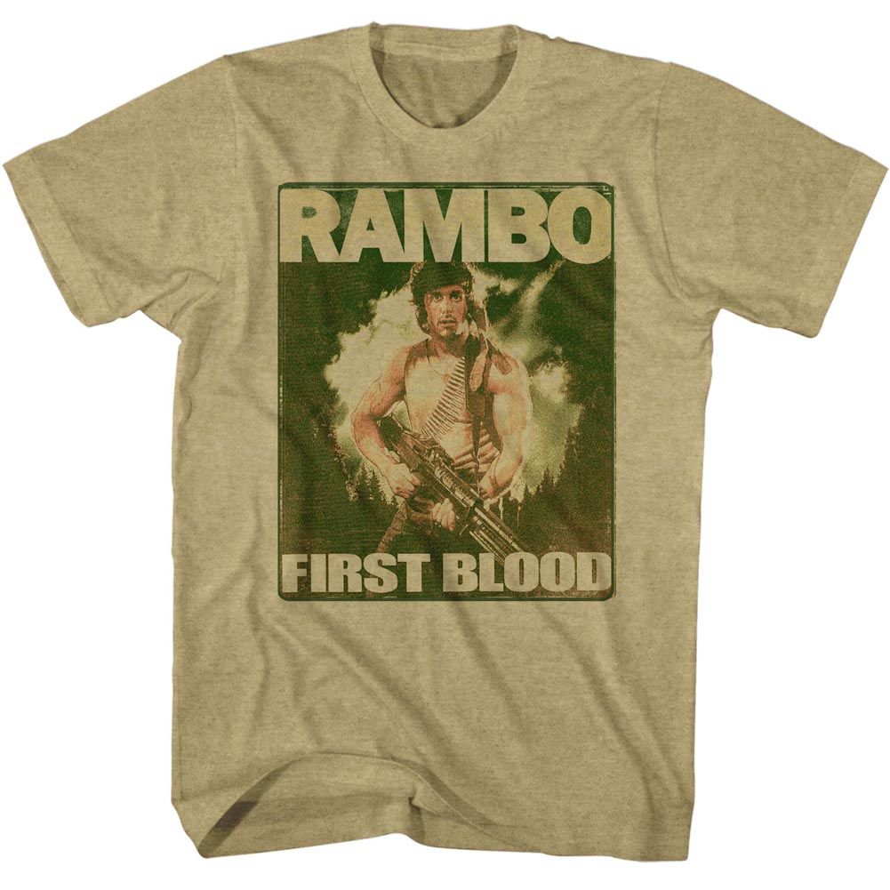 Rambo - Poster - Short Sleeve - Heather - Adult - T-Shirt