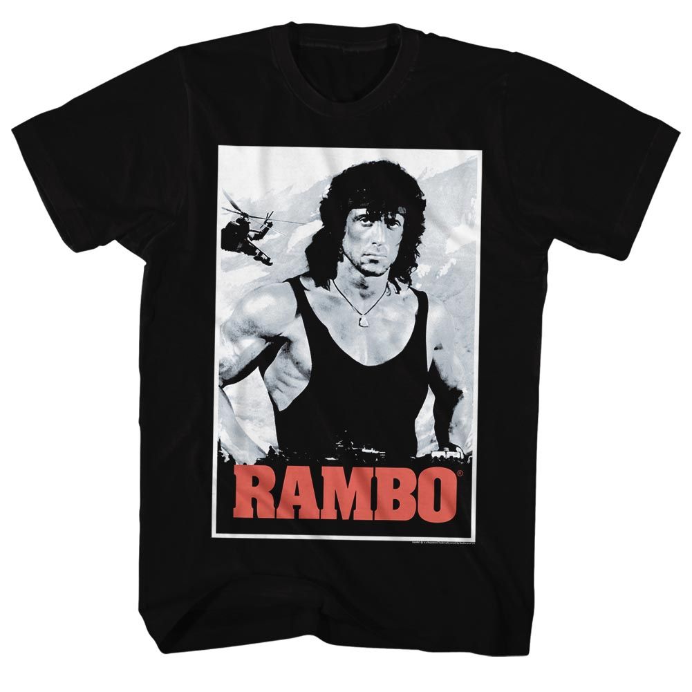 Rambo - Black & White - Short Sleeve - Adult - T-Shirt