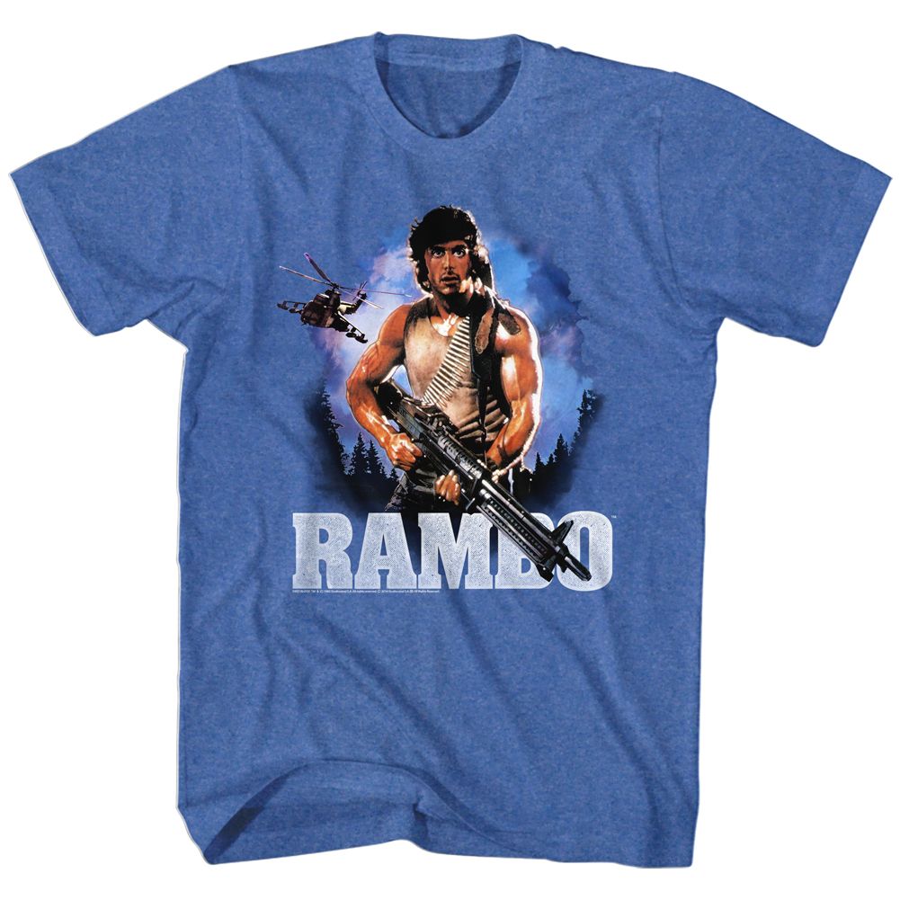 Rambo - Wild Blue Yonder - Short Sleeve - Heather - Adult - T-Shirt