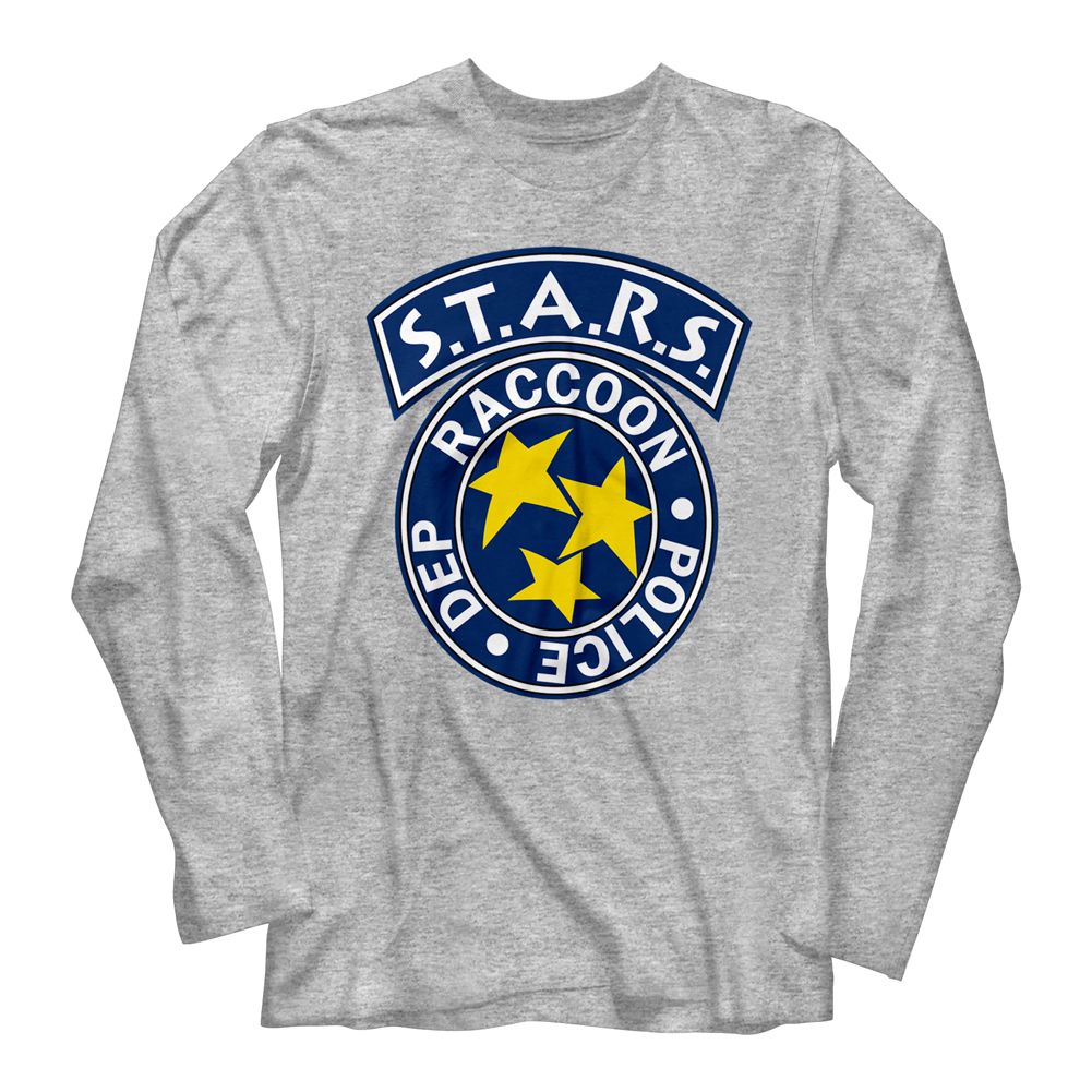 Resident Evil - Staaarrrs - Long Sleeve - Heather - Adult - T-Shirt