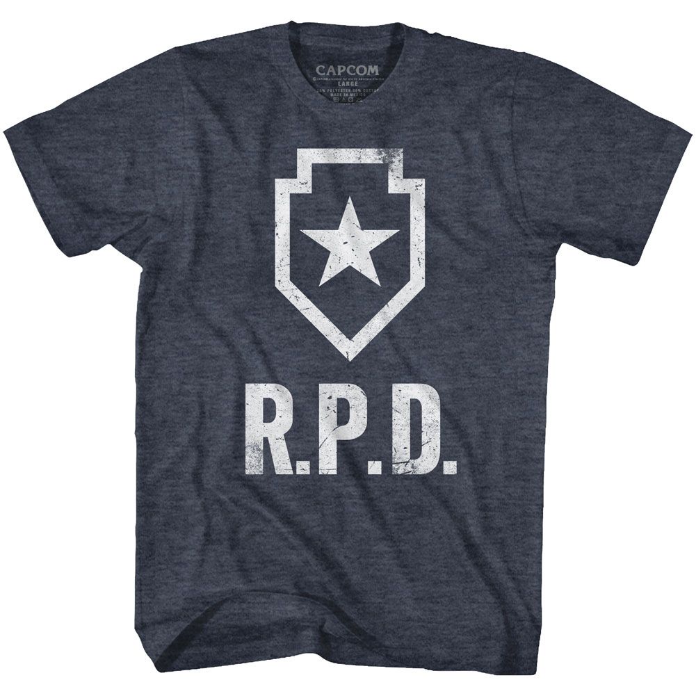 Resident Evil - RPD - Short Sleeve - Heather - Adult - T-Shirt