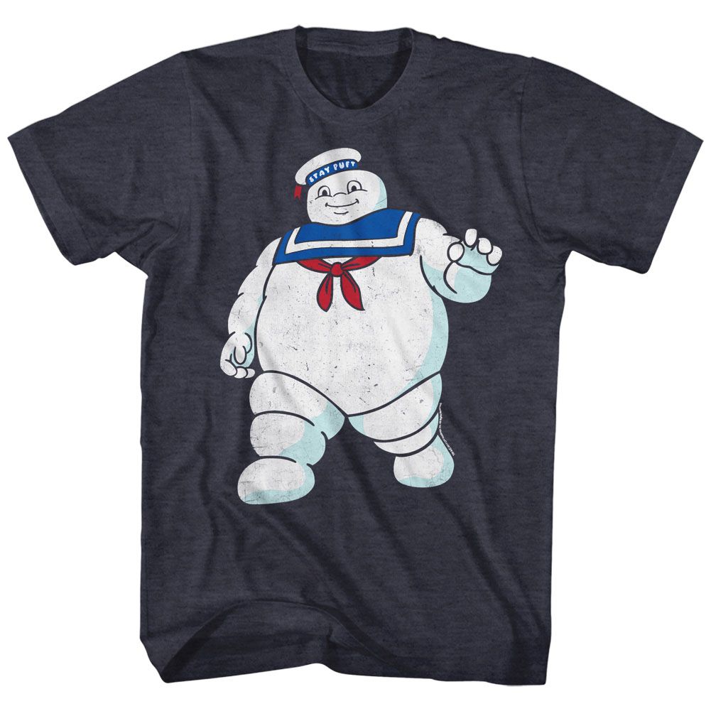 The Real Ghostbusters - Mr Stay Puft - Short Sleeve - Heather - Adult - T-Shirt
