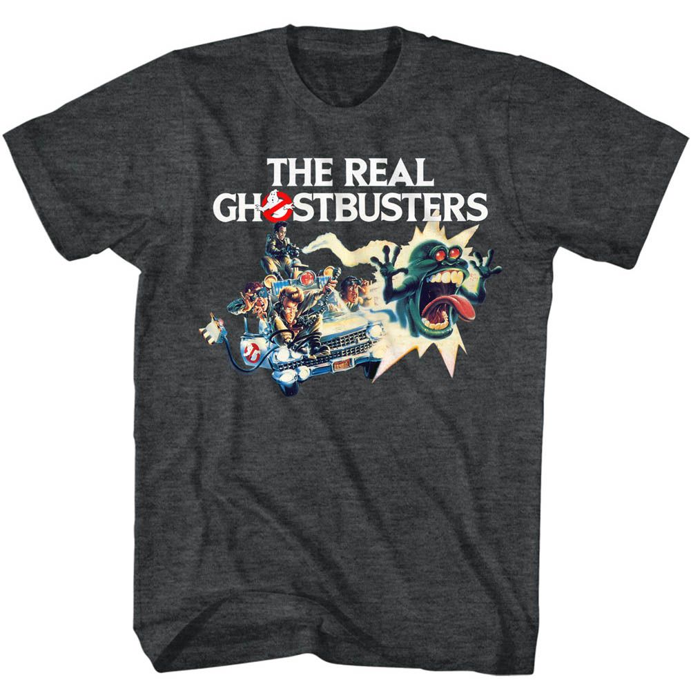 The Real Ghostbusters - Car Chase - Short Sleeve - Heather - Adult - T-Shirt