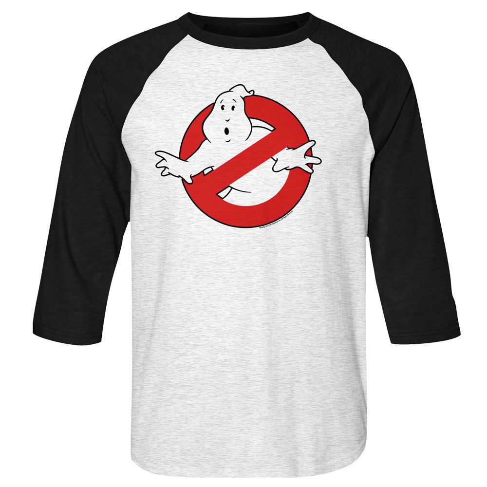 The Real Ghostbusters - Symbol - 3/4 Sleeve - Heather - Adult - Raglan Shirt