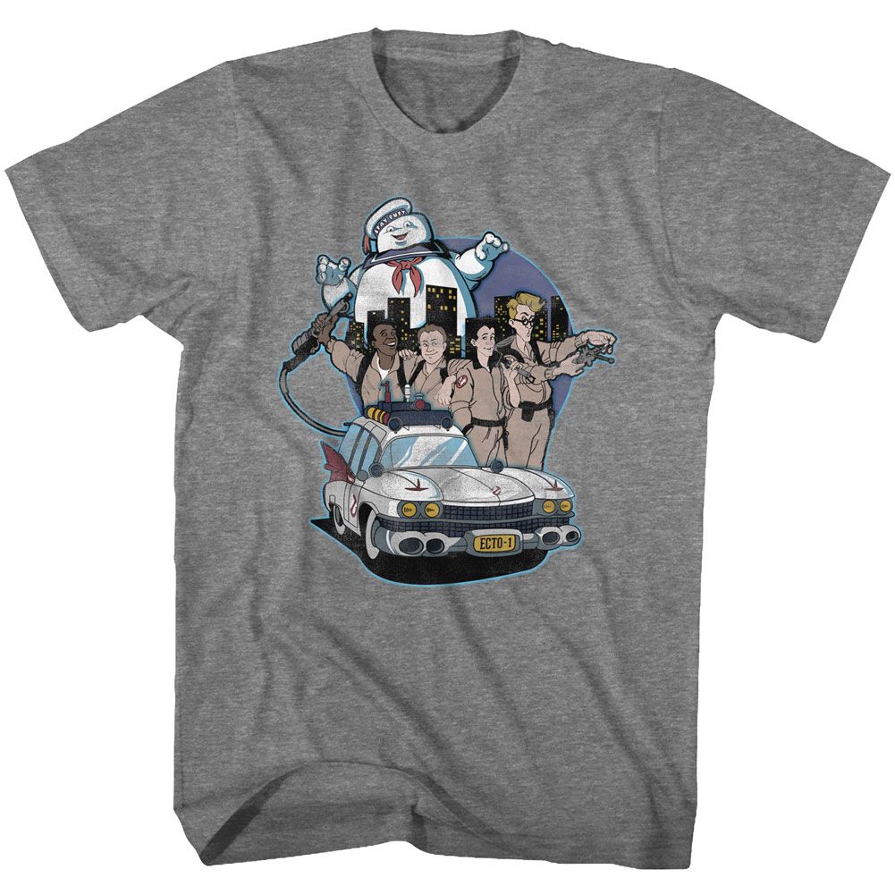 The Real Ghostbusters - Bustin Buddies - Short Sleeve - Heather - Adult - T-Shirt
