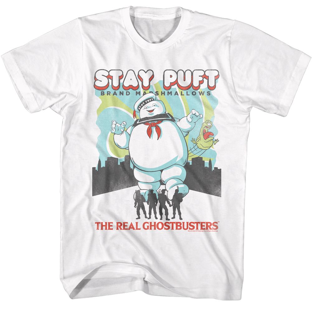 The Real Ghostbusters - Stay Puft & Busters - Short Sleeve - Adult - T-Shirt