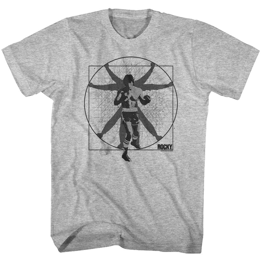 Rocky - Vitruvian Rocky - Short Sleeve - Heather - Adult - T-Shirt