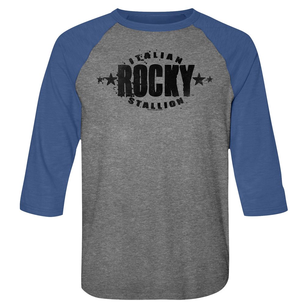 Rocky - Stars - 3/4 Sleeve - Heather - Adult - Raglan Shirt