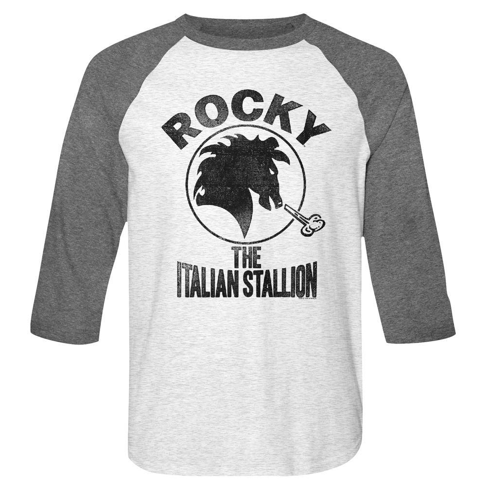 Rocky - Italian Stallion - 3/4 Sleeve - Heather - Adult - Raglan Shirt