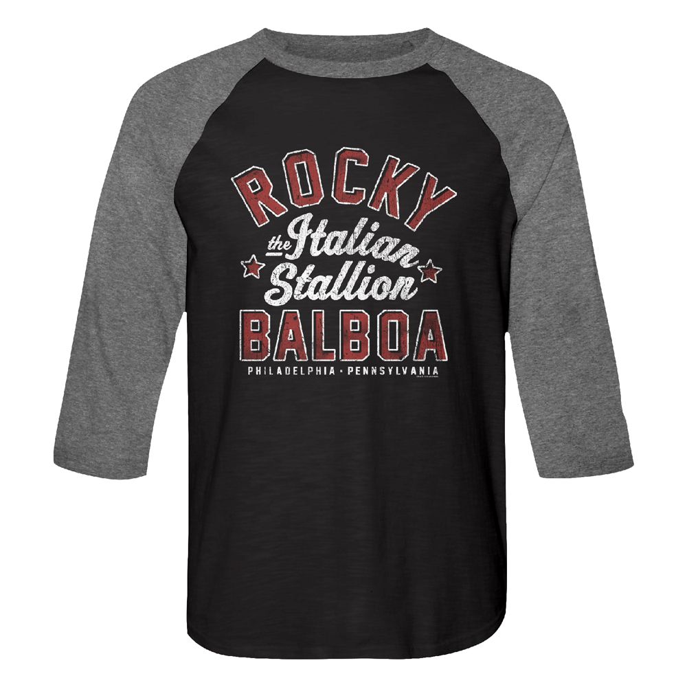 Rocky - The Italian Stallion - 3/4 Sleeve - Heather - Adult - Raglan Shirt