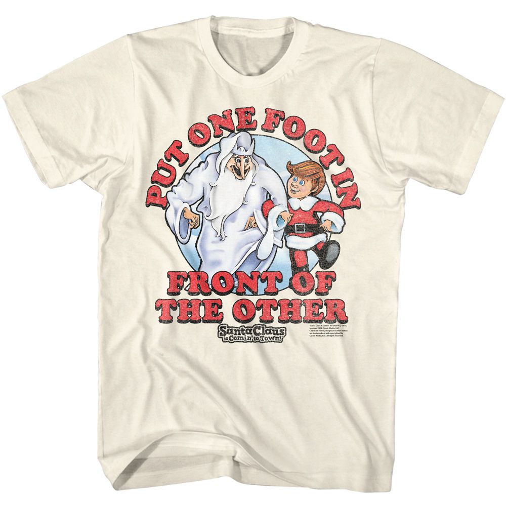 Santa Claus Is Coming To Town - One Foot In Front 2 - Short Sleeve - Adult - T-Shirt
