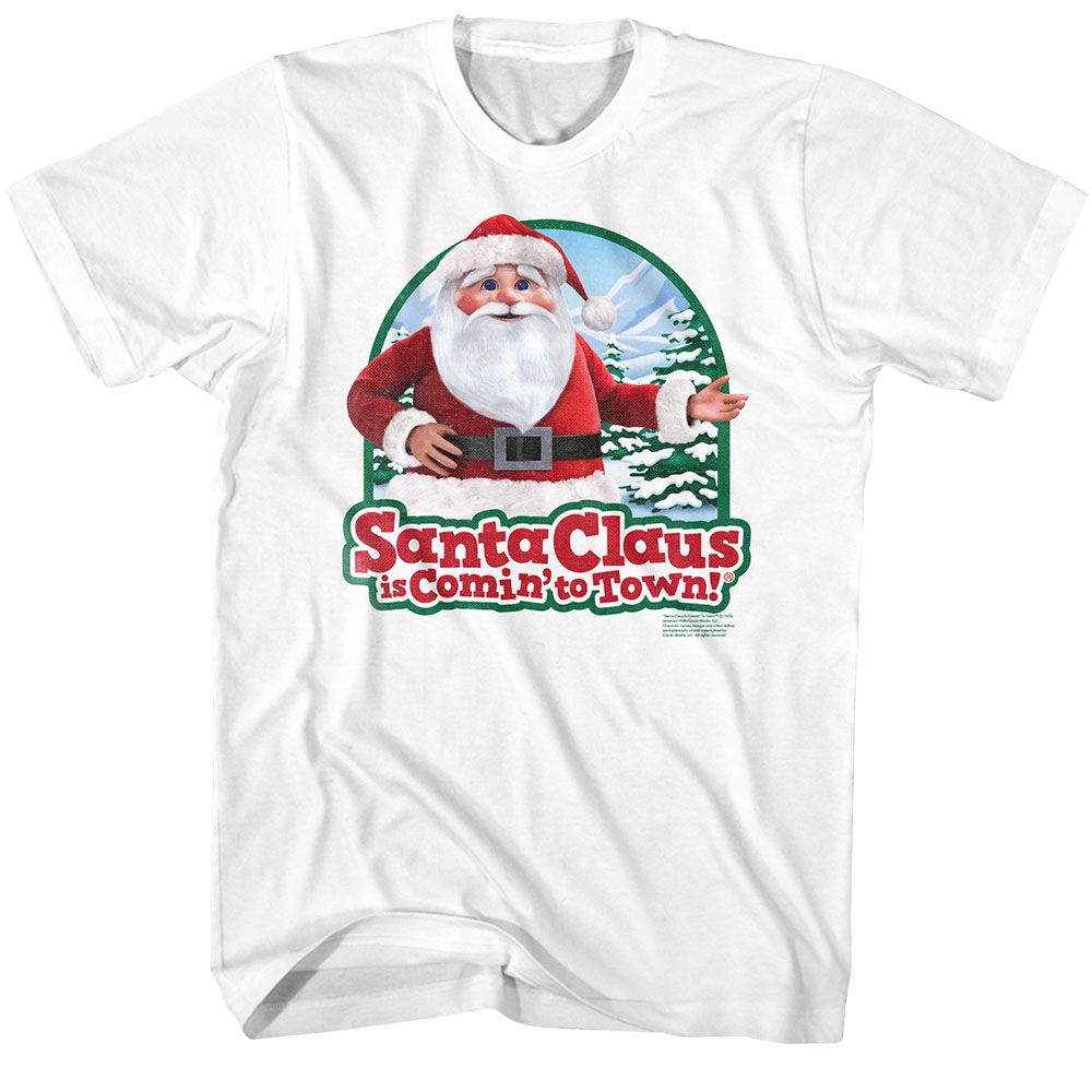 Santa Claus Is Coming To Town - Santa - Short Sleeve - Adult - T-Shirt