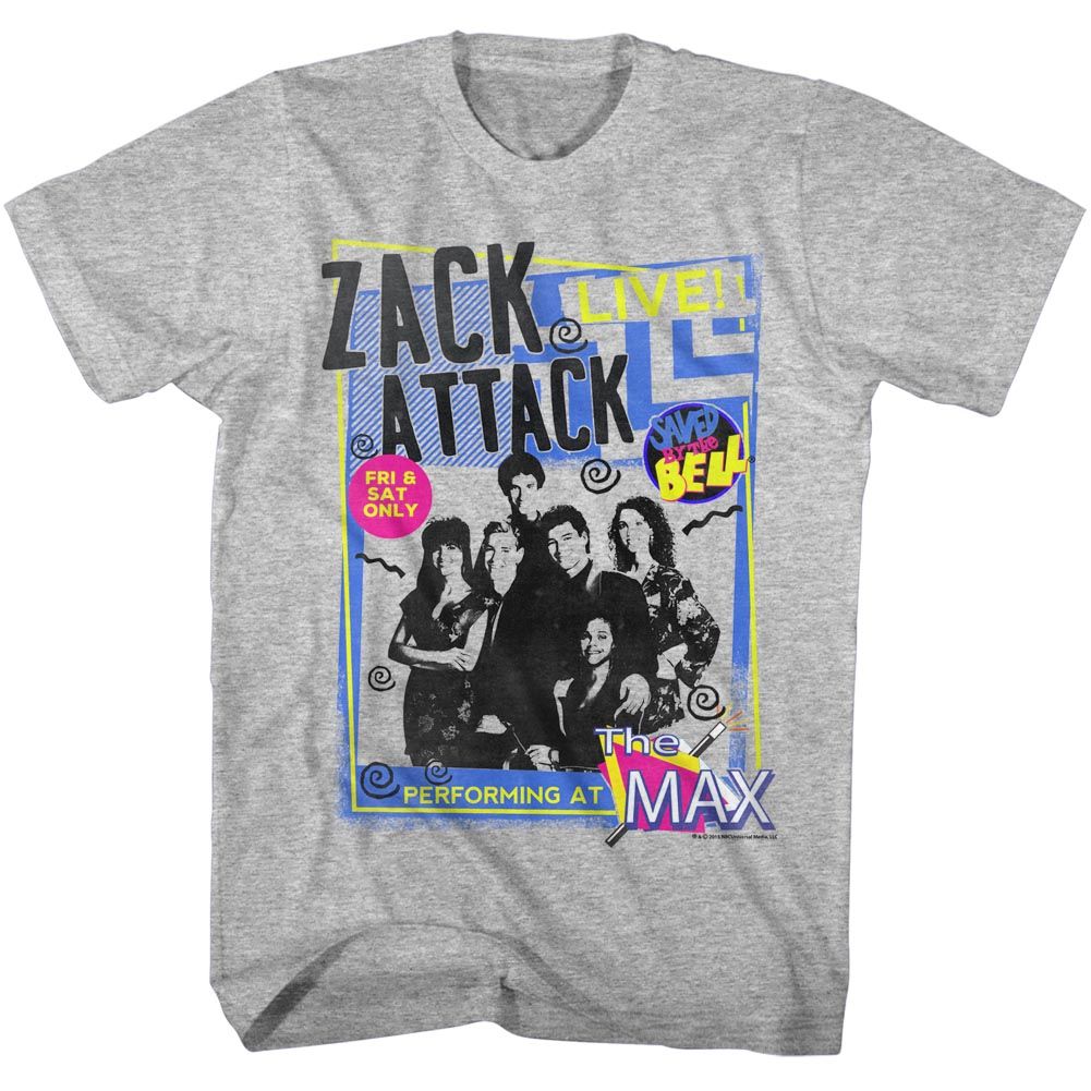 Saved By The Bell - Zack Band - Short Sleeve - Heather - Adult - T-Shirt
