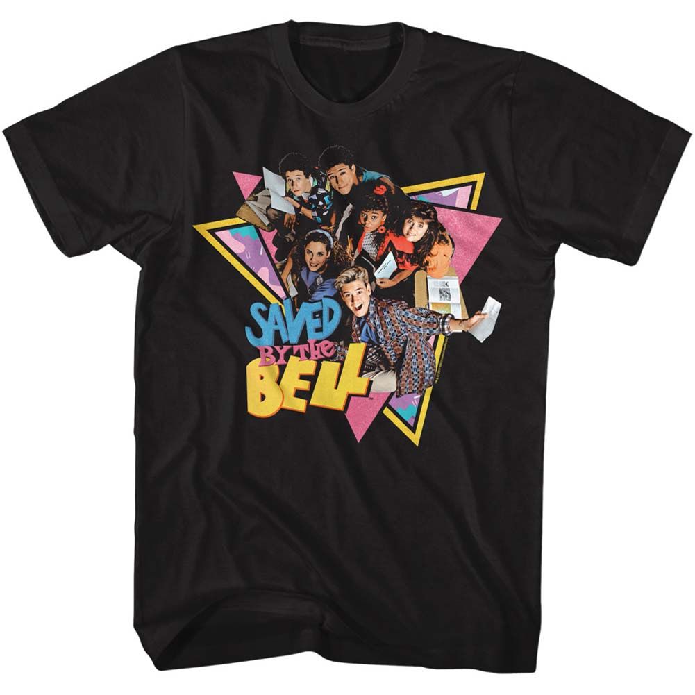 Saved By The Bell - Group Triangles - Short Sleeve - Adult - T-Shirt