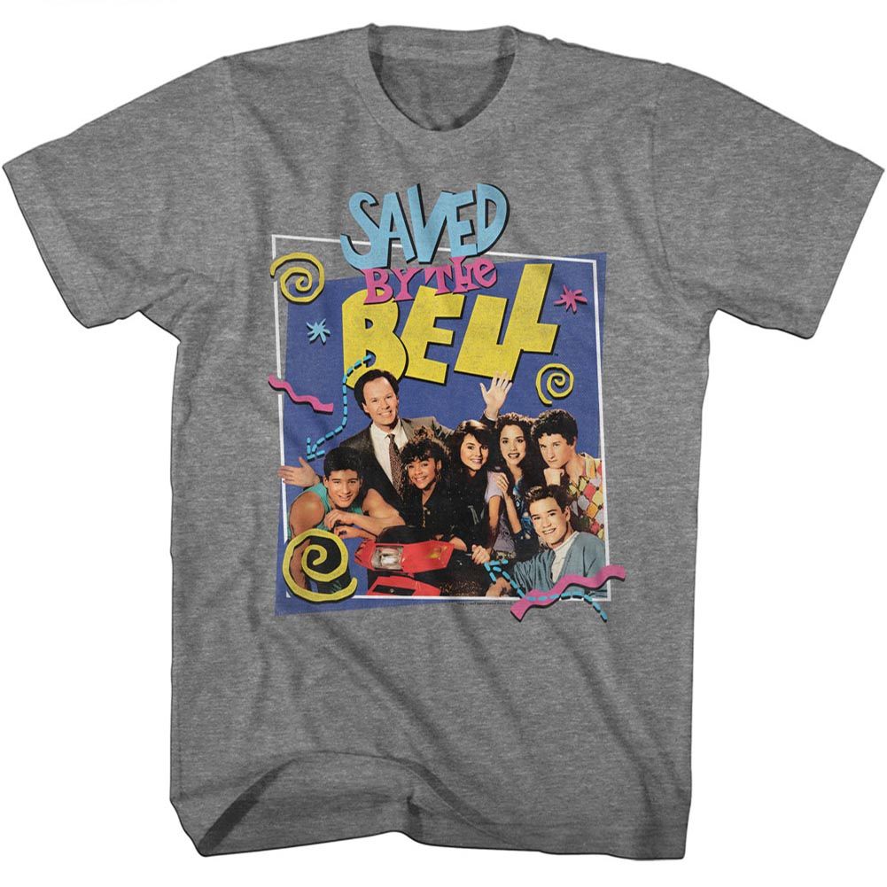 Saved By The Bell - Group With Belding - Short Sleeve - Heather - Adult - T-Shirt