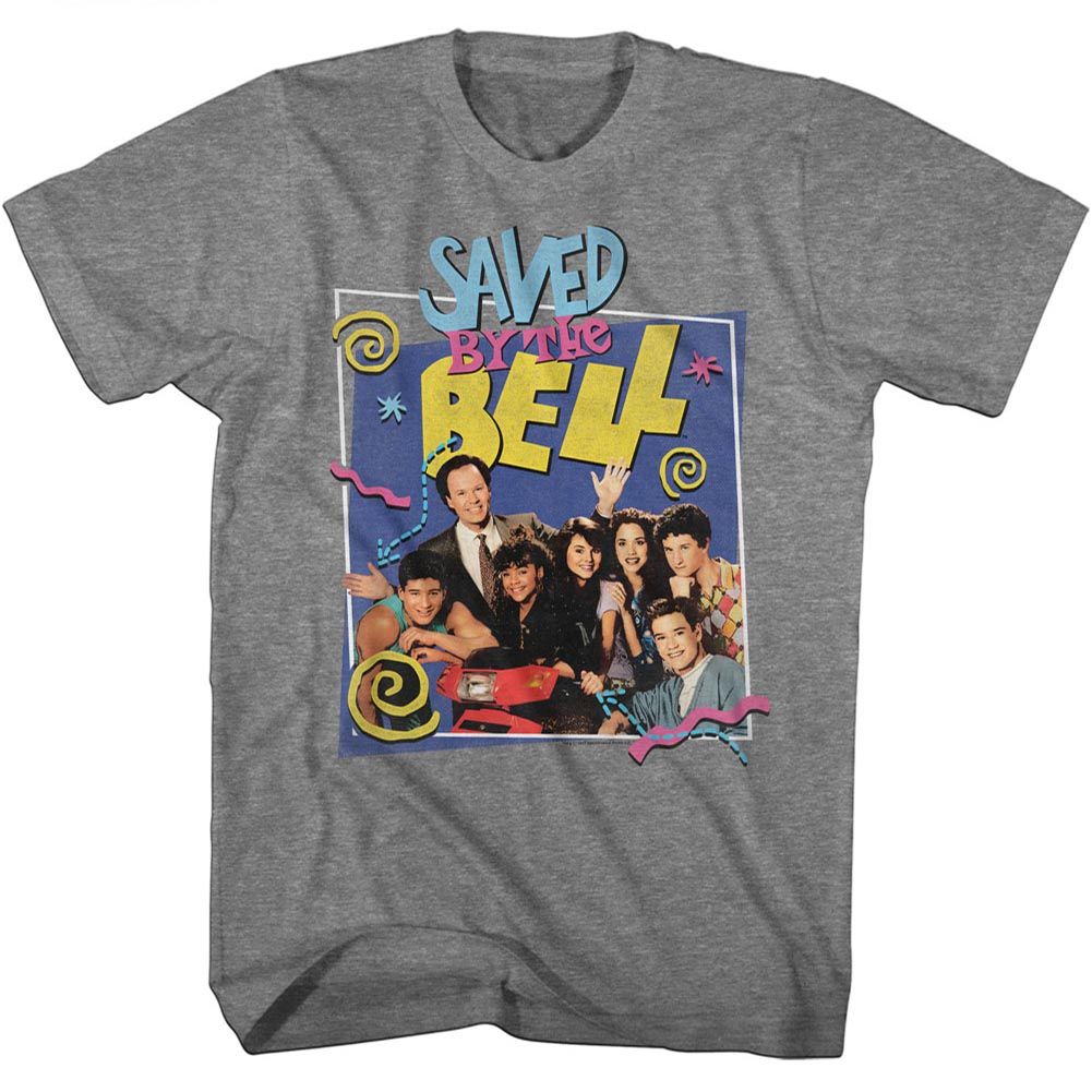 Saved By The Bell - Group With Belding - Short Sleeve - Heather - Adult - T-Shirt
