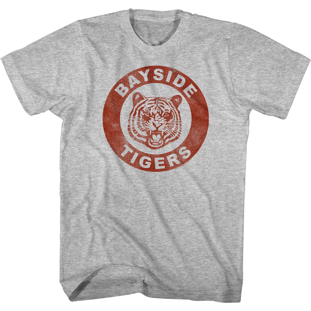 Saved By The Bell - Distressed Bayside Crest - Short Sleeve - Heather - Adult - T-Shirt