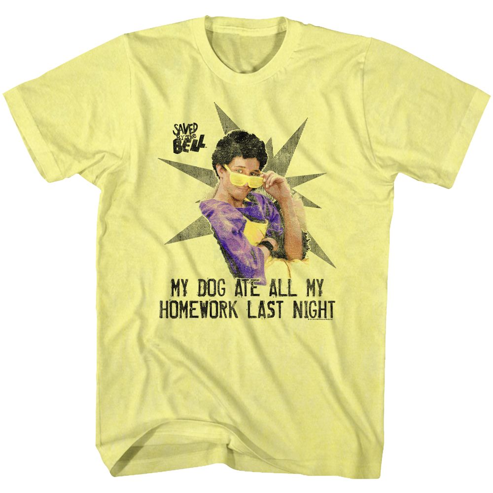 Saved By The Bell - My Homework - Short Sleeve - Heather - Adult - T-Shirt